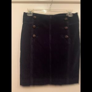 Free People Navy Corduroy Skirt